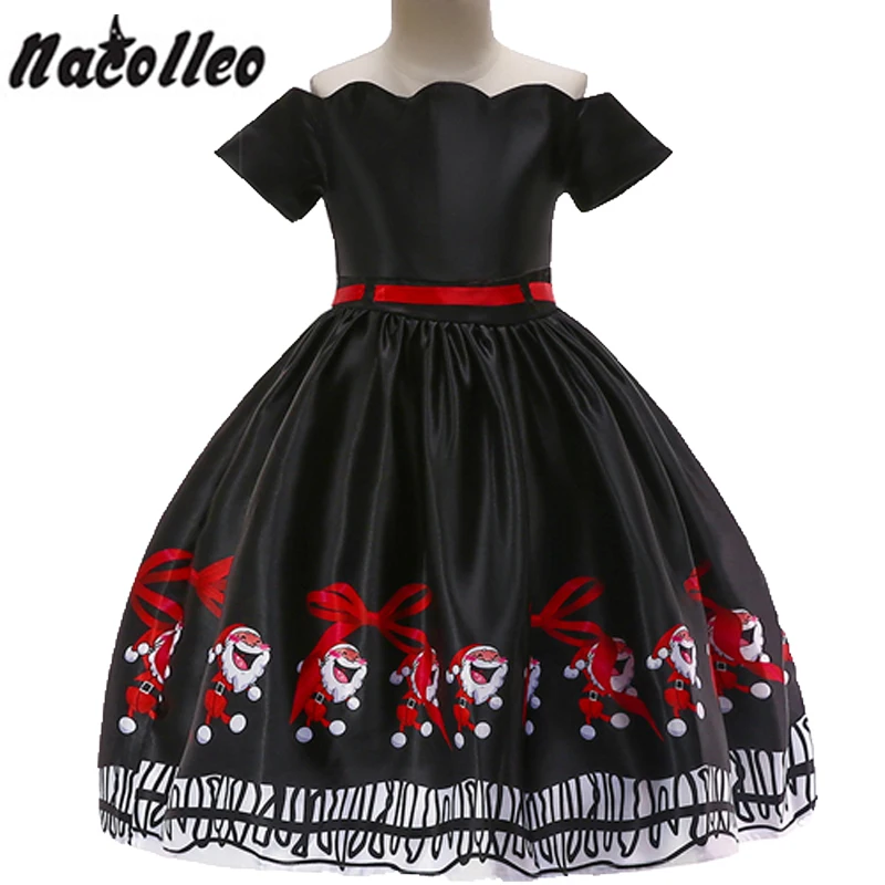 

Brand New Kid Christmas Dress For Girl Santa Cartoon Tutu Dresses Children Girl New Year Carnival Party Fancy Princess Outfits
