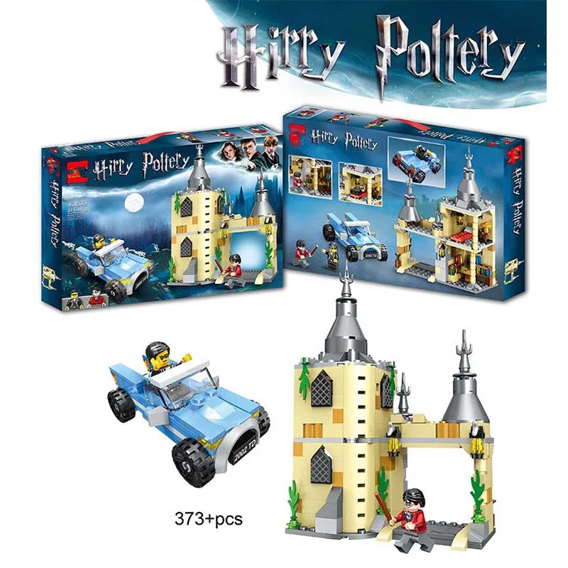 

373pcs New Harri Potter Movie mini Hogwarts Whomping Willow Building Kit Blocks Toys For Children Compatible With Legoings