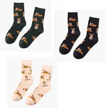 Милые женские хлопковые носки с рисунком кота, Женские Дышащие повседневные носки, удобные три цвета, Короткие Носки с рисунком