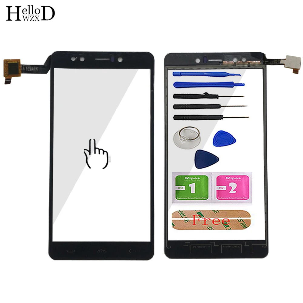 

Mobile 5.5'' Touch Screen Digitizer Panel For Homtom HT10 HT 10 Touch Screen Front Glass Panel Replacement Sensor Tools Adhesive