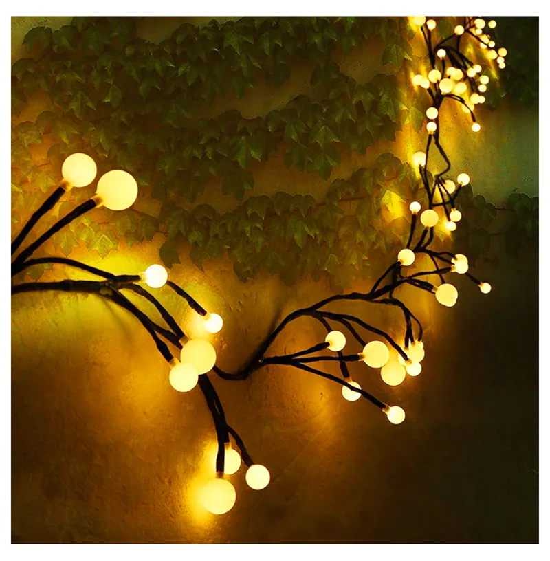 JULELYS 24 В 72 лампы светодиодный гирлянды свет шнура мяч Gerlyanda рождественской елки украшения для свадьбы праздничное для вечеринки, дня