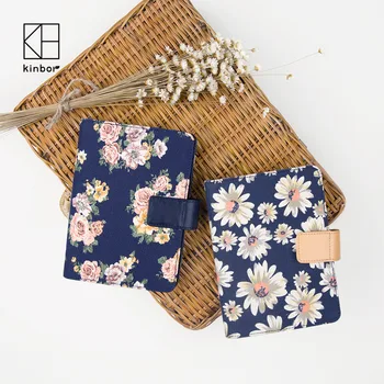 

kinbor Canvas Flower Daisy A6 Notebook Diary 2017 Planner Organizer with Calender Daily Plan Traveler's Notebook Diary Gift