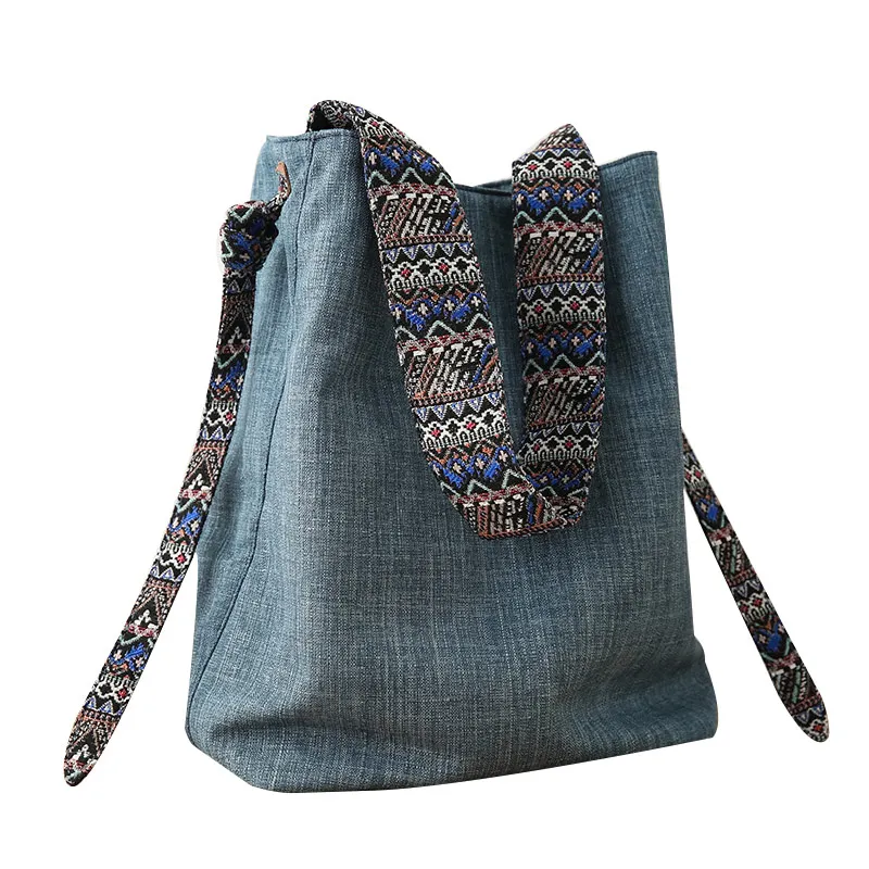 AETOO Original vintage Shoulder bag Cotton linen Women's large capacity handbag good canvas bags women