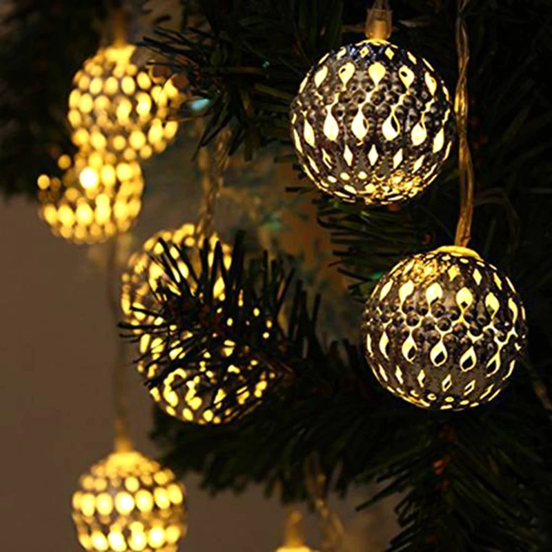 

10 LED 1m Ball String Lanterns LED Fairy Lights Battery Operated Garden Wedding Home Party Christmas Decoration Light