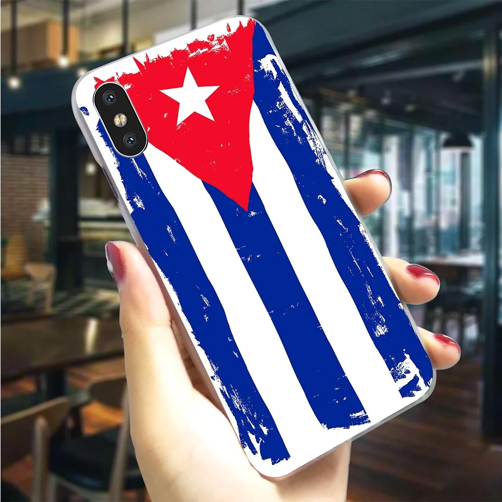 

Plastic Phone Cover for iPhone 5S Cuba flag Case for iPhone Xs Cases X Xs Max XR 7 8 Plus 6 6S SE