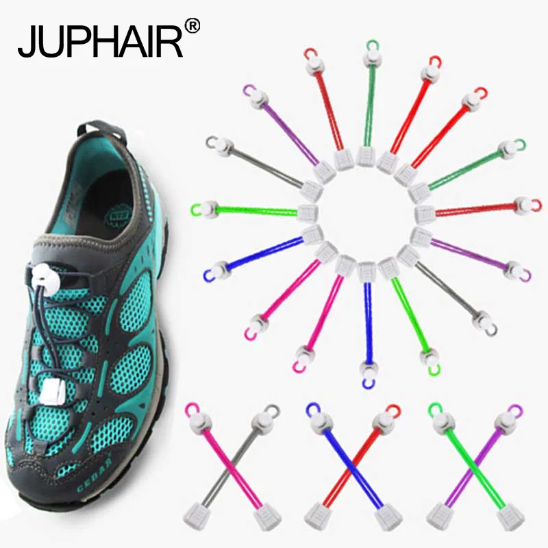 

New 3 pairs Fashion no Tie Shoelace Locking Shoe Laces Elastic Shoelace for Shoestrings Running Jogging Triathlon Sports Fitness