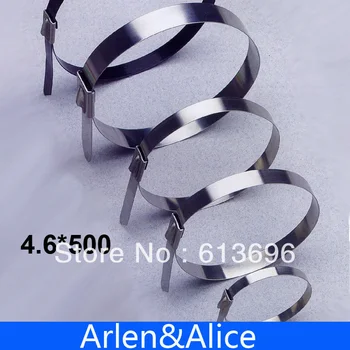 

100pcs 4.6mmx500mm STAINLESS STEEL ZIP CABLE TIES LOCK TIE WRAP
