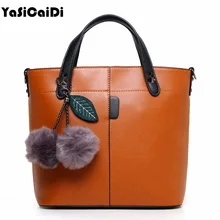 Famosa Marca Bola de la Piel de LA PU de Las Mujeres Bolsos de Cuero Con Cremallera Cubos Bolsas Correa Larga Borla de La Manera Señoras de Las Mujeres Negras Bolsas de Mensajero