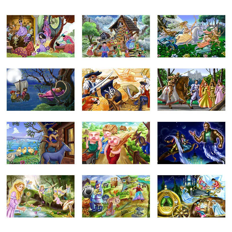 

Framed Full Drill 5D DIY Diamond Painting "Fairy Tale" Ikon Inbetweening 3D Embroidery Cross Stitch Mosaic Home Decor Kids Gift