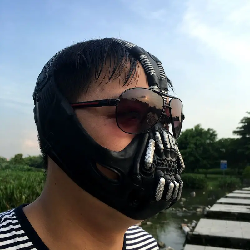 Batman The Dark Knight Rises Bane Mask - Zombies Devil Latex Cosplay Costume Props for Halloween Carnival Masquerade Party Show image 5