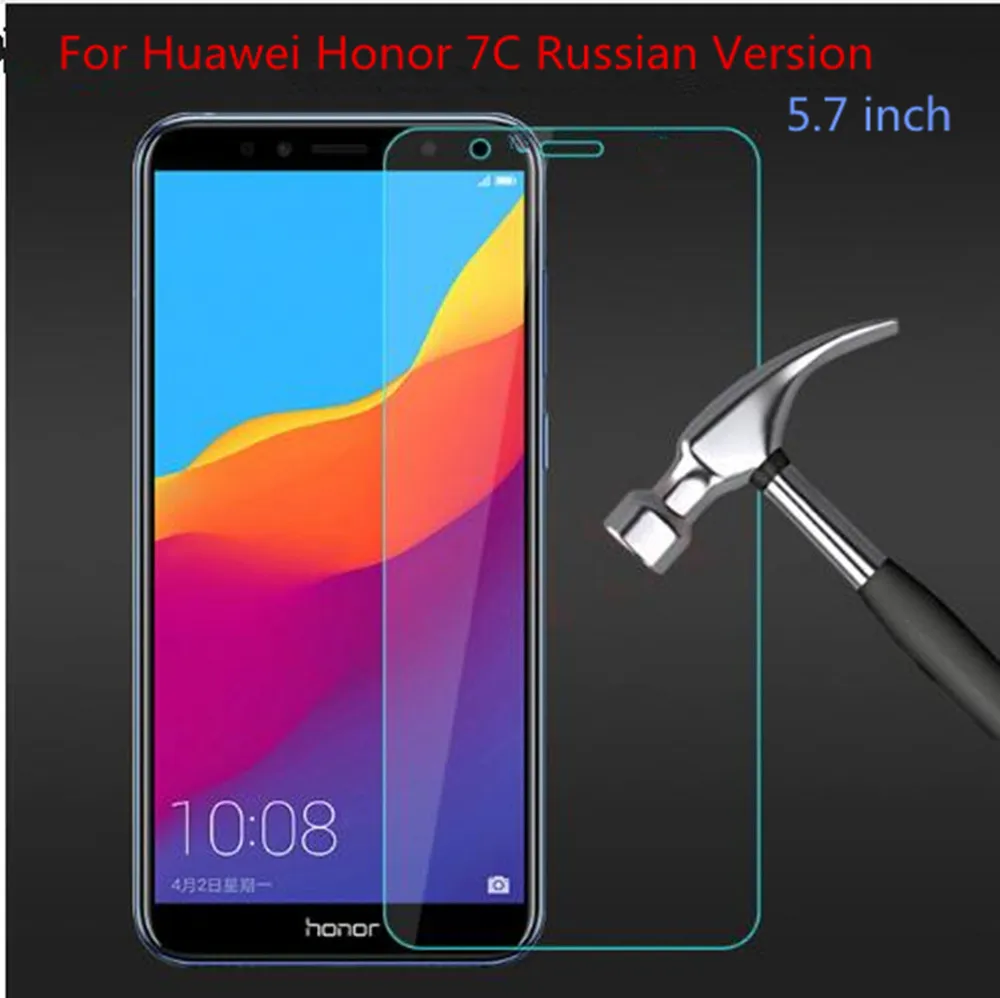 

Tempered Glass For Huawei Honor 7C Russian Version Screen Protector For Huawei Honor 7C AUM-L41 Protective Film Glass 5.7 inch