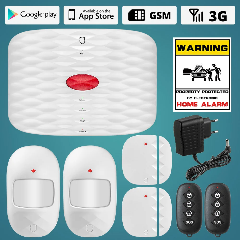Fuers 3G GSM Alarm System gsm Signaling for Home Securty with 433MHz Wireless Door Sensors Motion Detector | Безопасность и защита