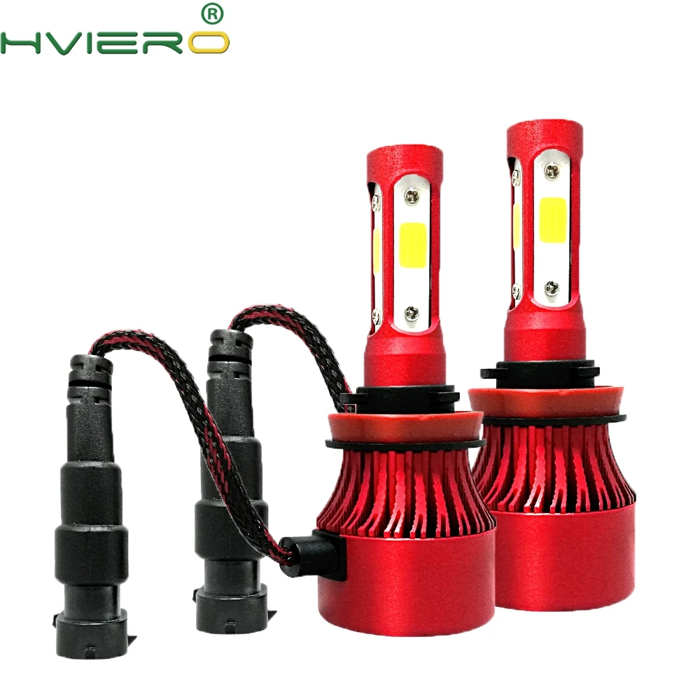 

2X 4C COB H1 H13 H3 9004 9005 Auto Headlight Fog Bulb 6400LM High Low Beam Spot Light Auto HeadLamp 6500K 12V