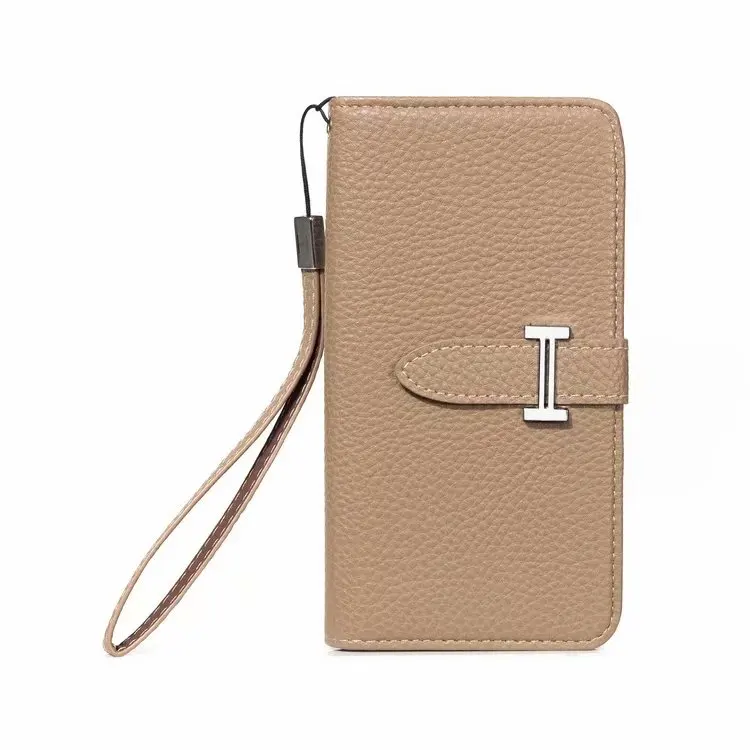 Роскошный французский бренд Флип кожаный бумажник чехол для телефона для iphone 7 8plus Xs Xr Xs Max 11 11Pro 11Pro Max - Цвет: brownness