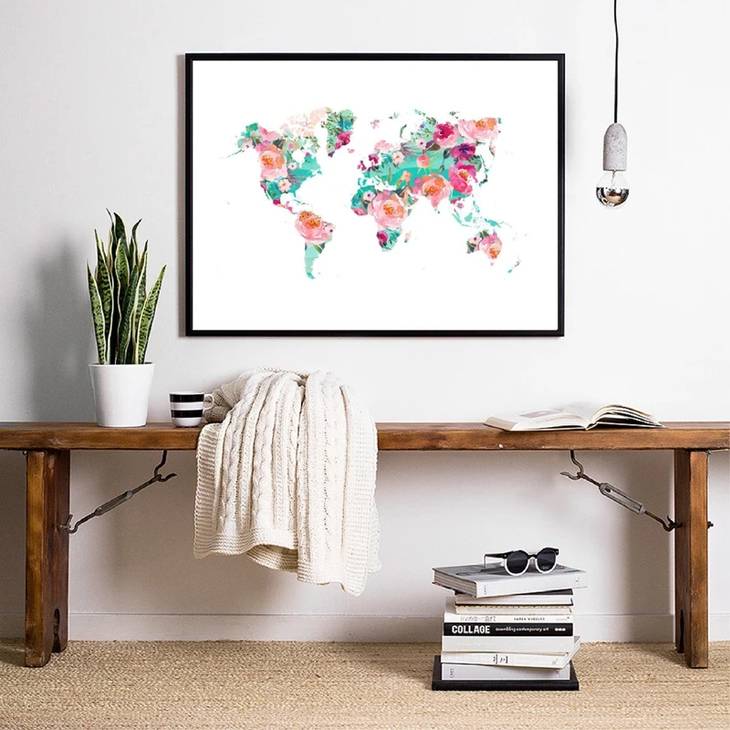 World map Prints Home Decor
