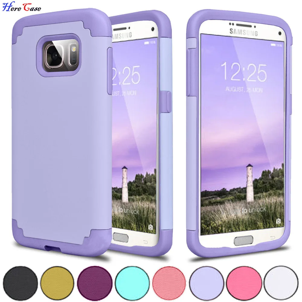 2 IN 1 Hybrid Rugged Rubber Shockproof Slim Case Cover For Samsung