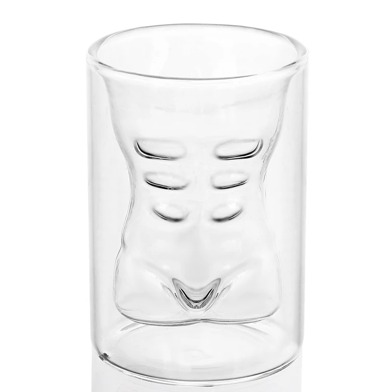 Сексуальные креативные бокалы для вина, прозрачные чаши для мужчин, дизайн тела, посуда для напитков, подарки на день рождения бойфренда - Цвет: Прозрачный