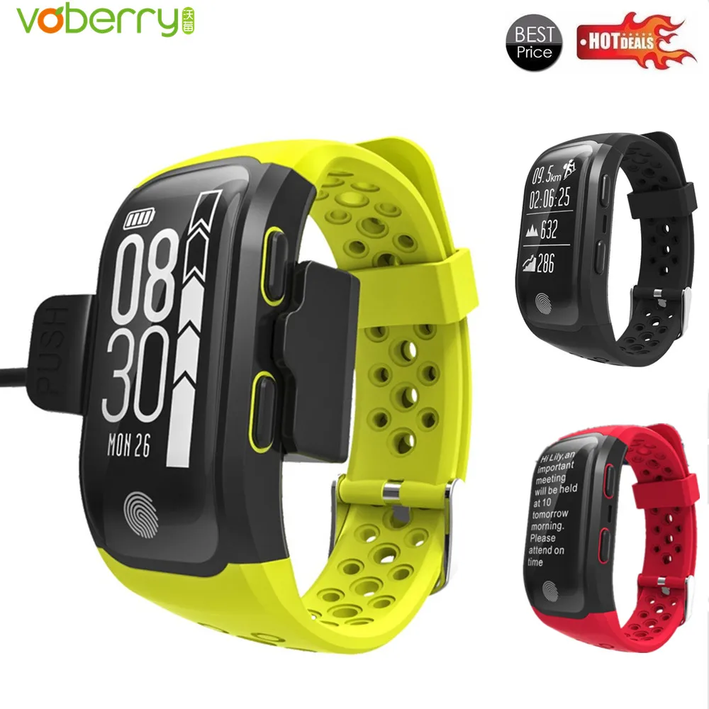 

Smart Bracelet IP68 Waterproof Smart Band Heart Rate Monitor Fitness Tracker Call Reminder GPS chip S908 Sports Wristband