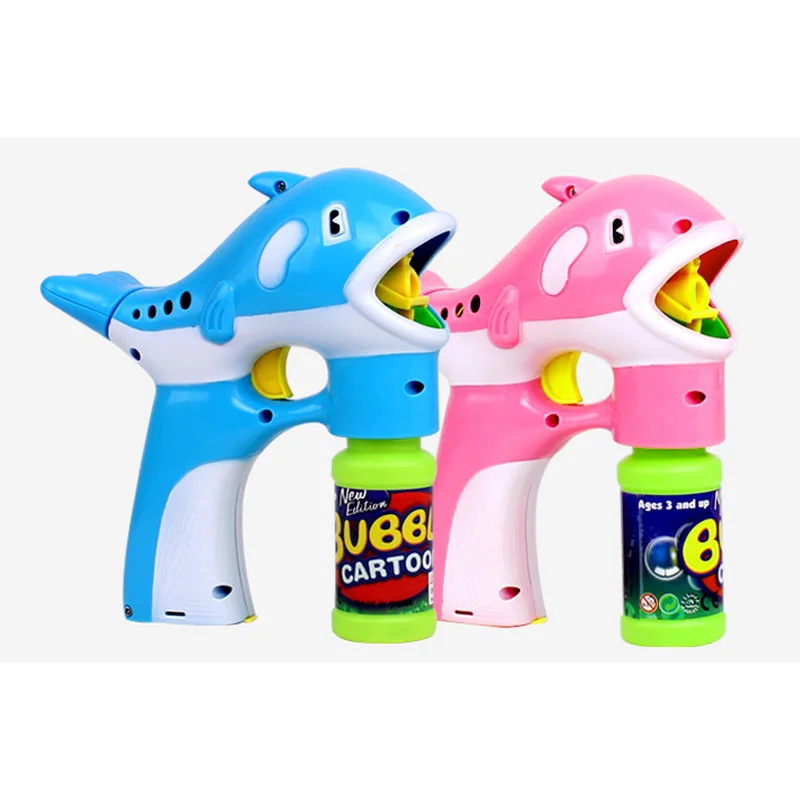 

Dolphin Automatic Flashing Bubble Music Blowing Machine Toy Colorful Soap Kid Bubbles Toys FJ88