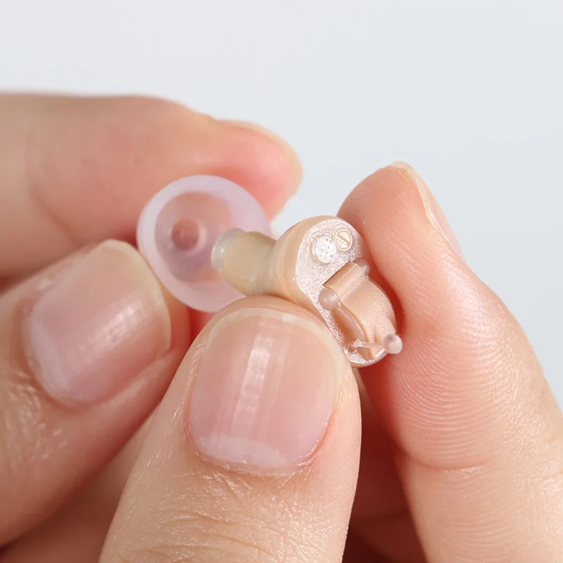 Cofoe CIC Hearing Aid Invisible Mini Device Hearing Aids Inside inner Ear for Elderly Left/Right Ear Earphone FDA/CE