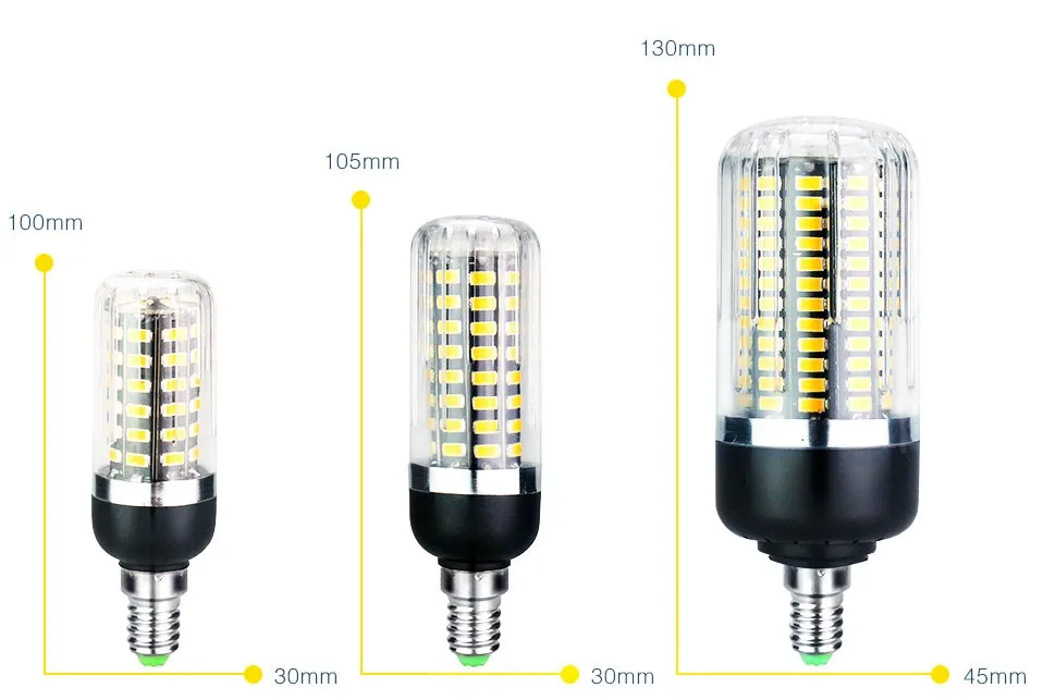 Три уровня диммер без мерцающие, светодиодные лампы 220 V 5 W 10 W 15 W E27 E14 светодиодная кукурузная лампа умный свет СИД лампы 5733 поверхностный, Регулирование яркости