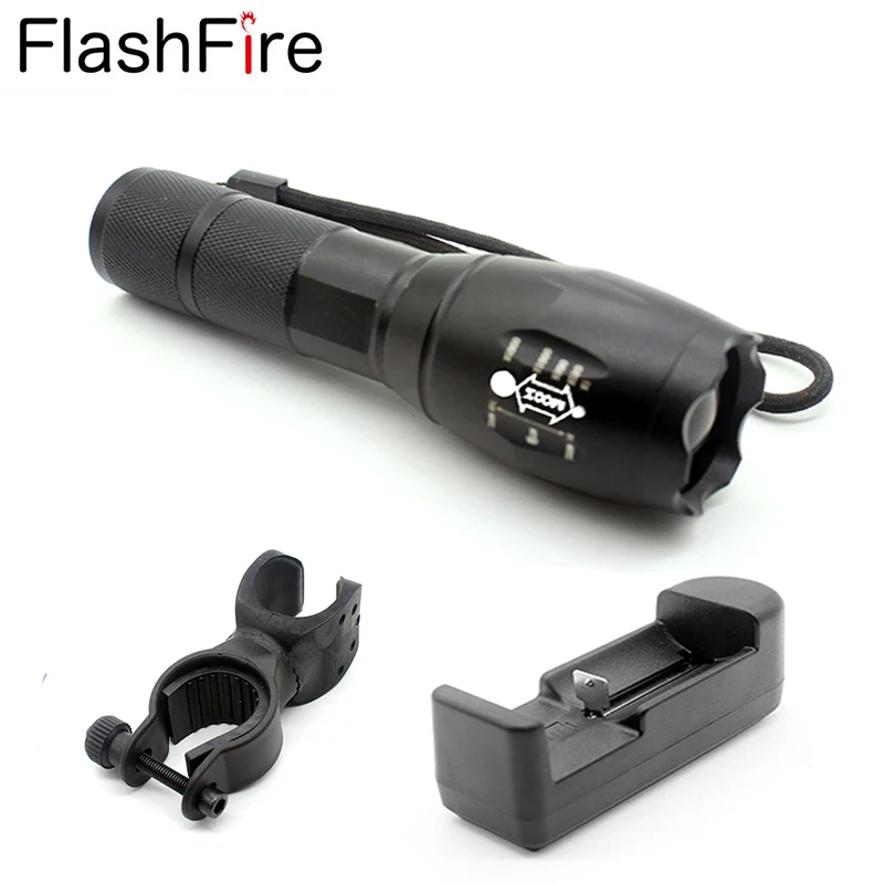 E17 CREE XM L T6 3800Lm 5 modes 500 meter Outdoor led font b flashlight b