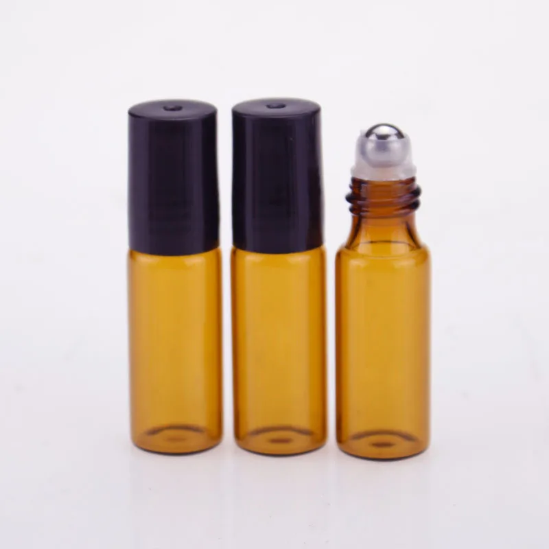 50pcslot 5ml empty roll on bottle essential oil perfume glass bottles