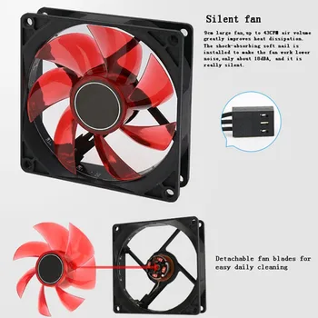 

Dual LED CPU Fan Heatsink Radiator 9cm Computer Cooler Cooling Fan For Intel LGA775/1155/1156/1150 AMD For CPU