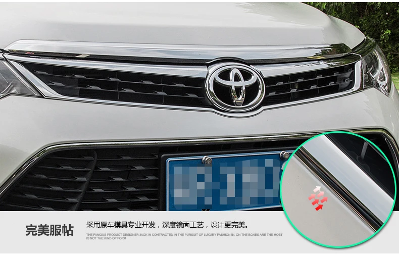 Для Toyota Camry решетчатая панель хромированная отделка автомобиля Стайлинг- модель прежний логотип наклейки Высокое качество ABS версия