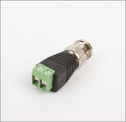 Коаксиальный CAT5 к Камера видеонаблюдения BNC M Balun Connector, dc разъем BNC-винт 50 шт./лот