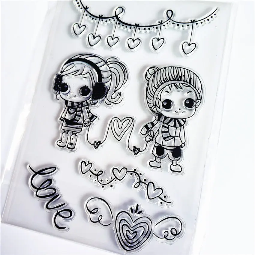 

PANFELOU Boys and girls Transparent Clear Silicone Stamp/Seal for DIY scrapbooking/photo album Decorative clear stamp sheets