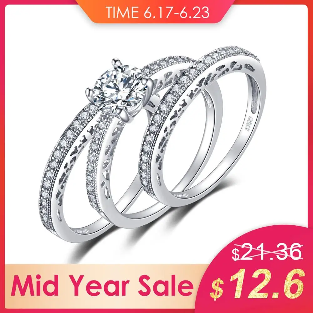 Jewelrypalace Vintage 1 5ct 3 Pcs Anniversary Wedding Band