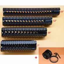 Охотничий Тактический Страйкбол AR-15 M4 Handguard Carbine 7 10 12 15 дюймов поплавок Quad Rail Пикатинни Монтажная винтовка аксессуары