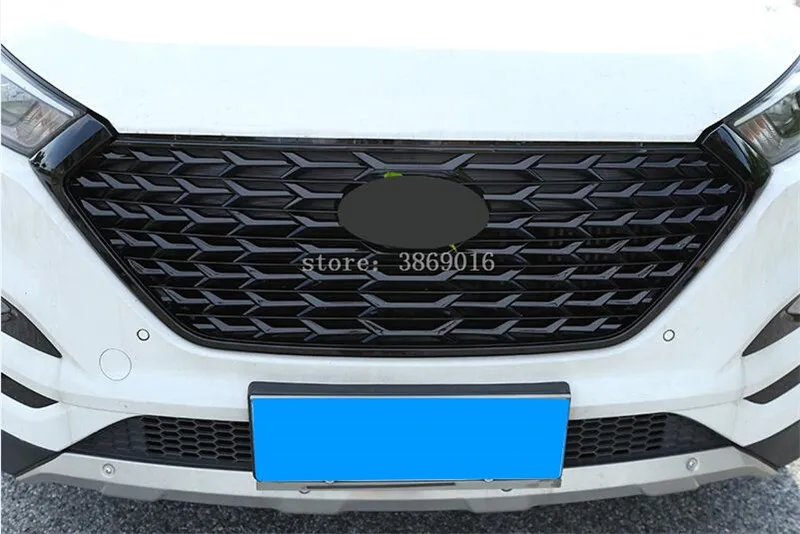 

For Hyundai Tucson 2015-2017 FUSION RACING GRILLE GRILL FRONT MASK COVER GRILLS FIT FOR FUSION MONDEO BLACK SILVER CAR STYLING