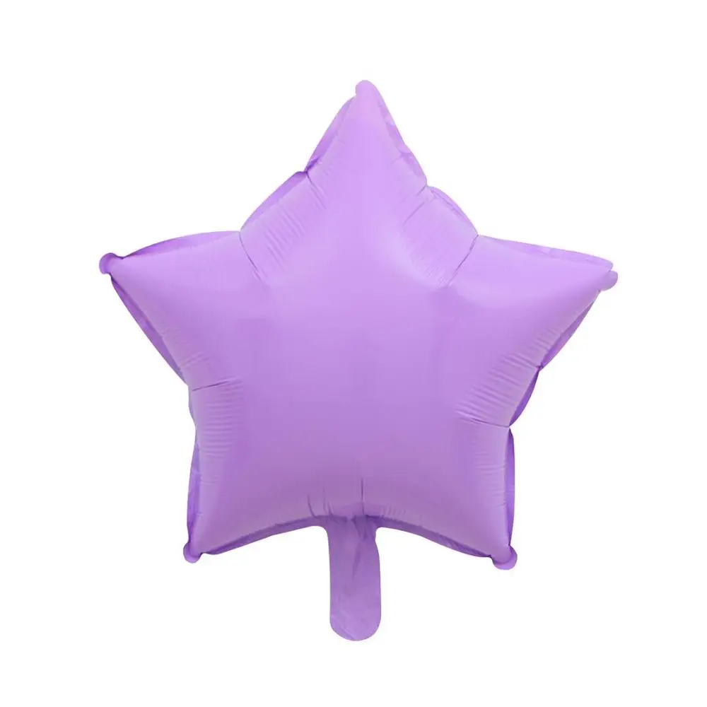 50 шт./лот 18 дюймов Сердце Звезда круглый цвет мороженого конфеты цвет макароны фольги шары для свадьбы и дня рождения вечерние украшения - Цвет: purple star