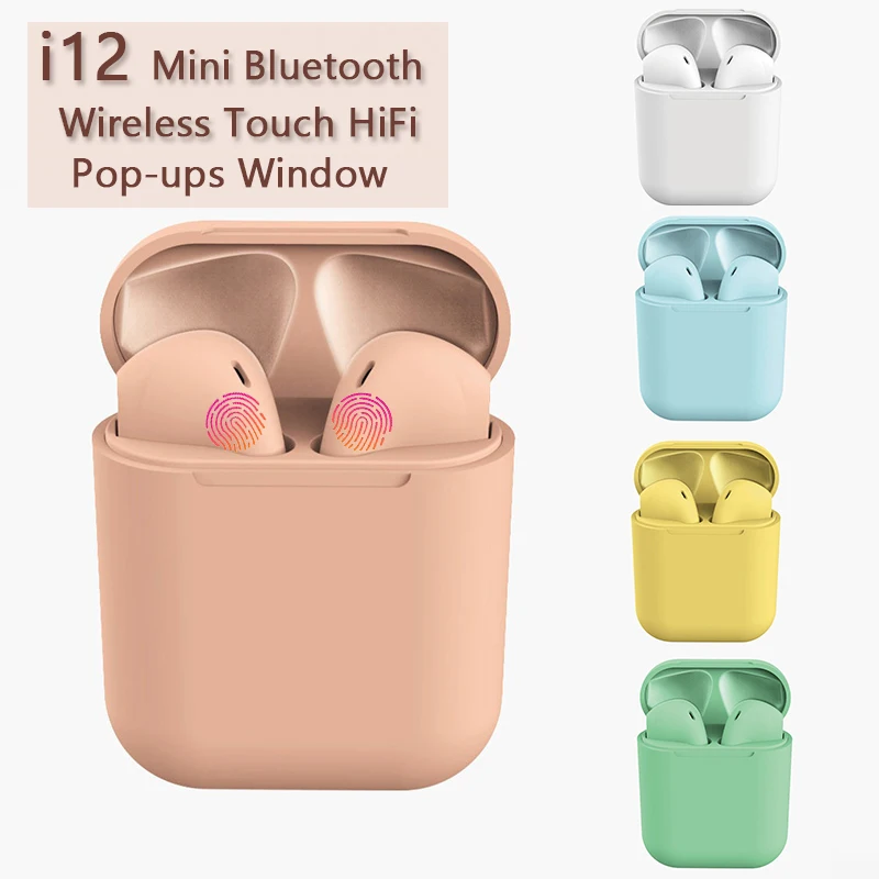 

Original New i12 TWS Wireless earphones Mini Earbuds Bluetooth 5.0 i11 For iPhone Samsung huawei xiaomi Pk i7s i9s i11 i20 i30