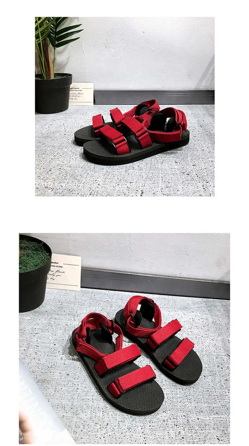 Сандалии мужские г. мужские сандалии-гладиаторы римская Мужская обувь Летние вьетнамки красные, черные сандалии на плоской подошве Большие размеры 44