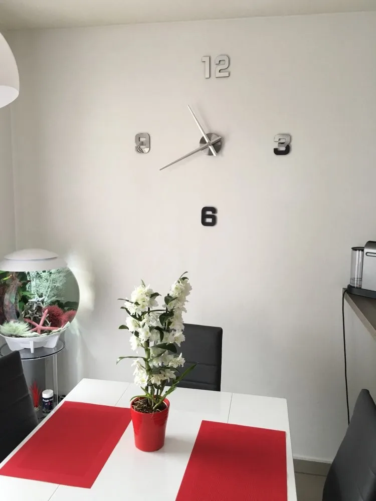 Модные 3D новые продажи настенные часы reloj de pared 3d diy акриловые зеркальные наклейки кварцевые современные украшения дома