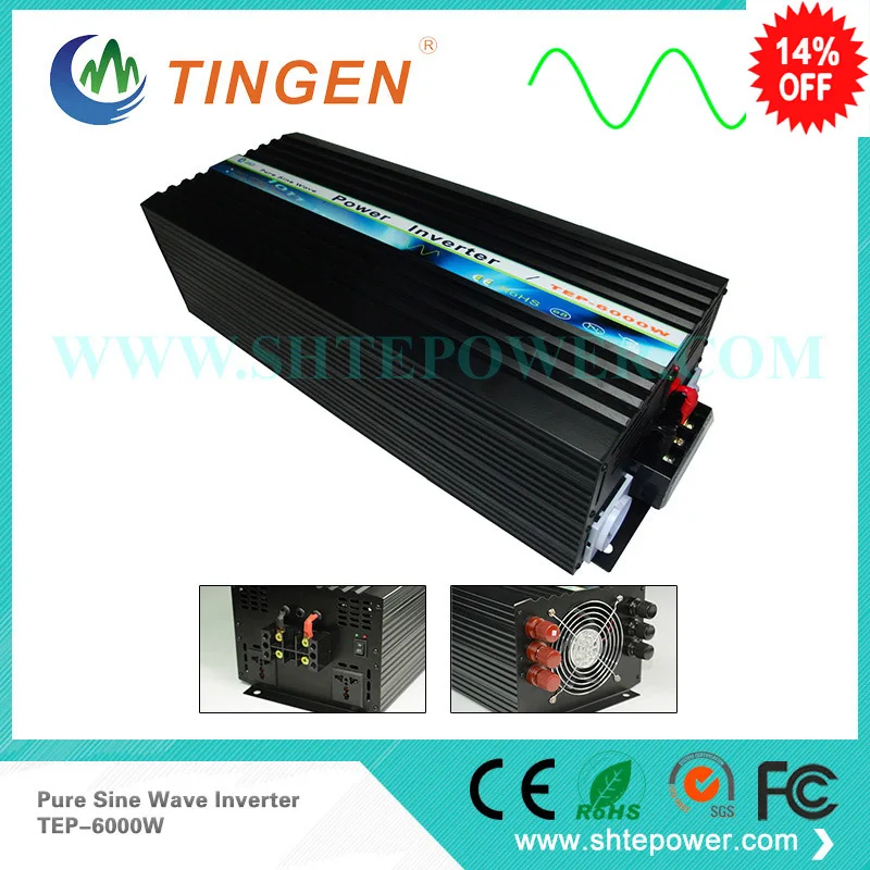 

Inverters DC 12v to AC 220v 6000w 6kw TEP-6000W pure sine wave 60Hz 50Hz free shipping