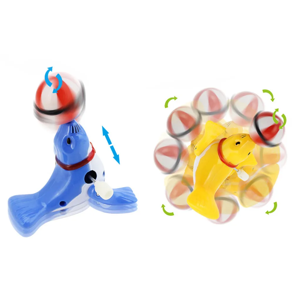 Huang Neeky#P501 NEW Clockwork Funny Toy Cartoon Clown Clockwork Toys Sea Lion Educational Toys Free Shipping