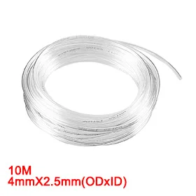 

uxcell 4mm X 2.5mmTrachea Pneumatic Air PU Hose Pipe Tube10M Clear high quality Pneumatic Component for Compressor Hot Sale1PCS