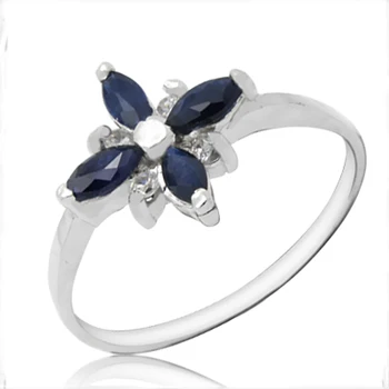 

Anillos Qi Xuan_Dark Blue Stone Luxury Rings_Fashion Ring_S925 Solid Silver Fashion Dark Blue Rings_Manufacturer Directly Sales