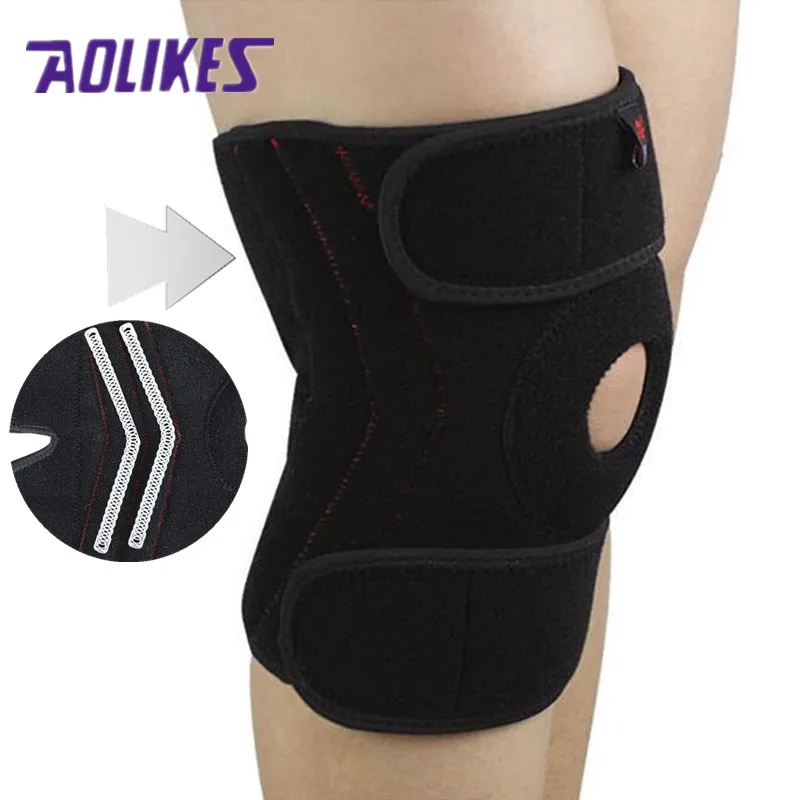 Cheap 4Pcs Springs Hiking Kneepad Black Ok Cloth Climbing Knee Guard