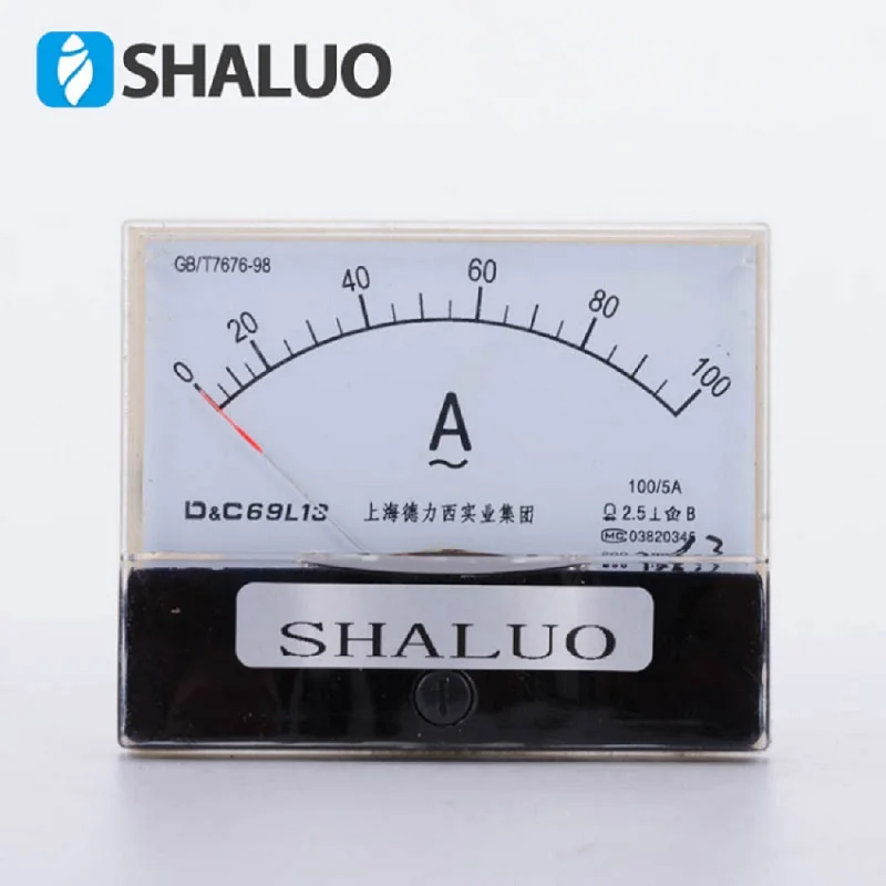 

100A electric Pointer Ammeter 69L13 diesel generator part single three phase panel box ac voltage and current amp power meter