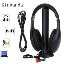 

5 In 1 Wireless Stereo Headphone Transmitter FM Radio Headphone Wireless Monitoring With Stand Built-in Microphone Earphones
