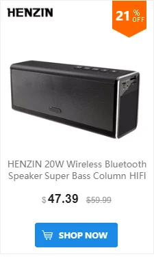 HENZIN 20 Вт Портативный наушники-вкладыши TWS с беспроводной стерео динамик Bluetooth 4,2 EDR IP55 Водонепроницаемый 4400 мА/ч, Мощность банк Hands-free колонки