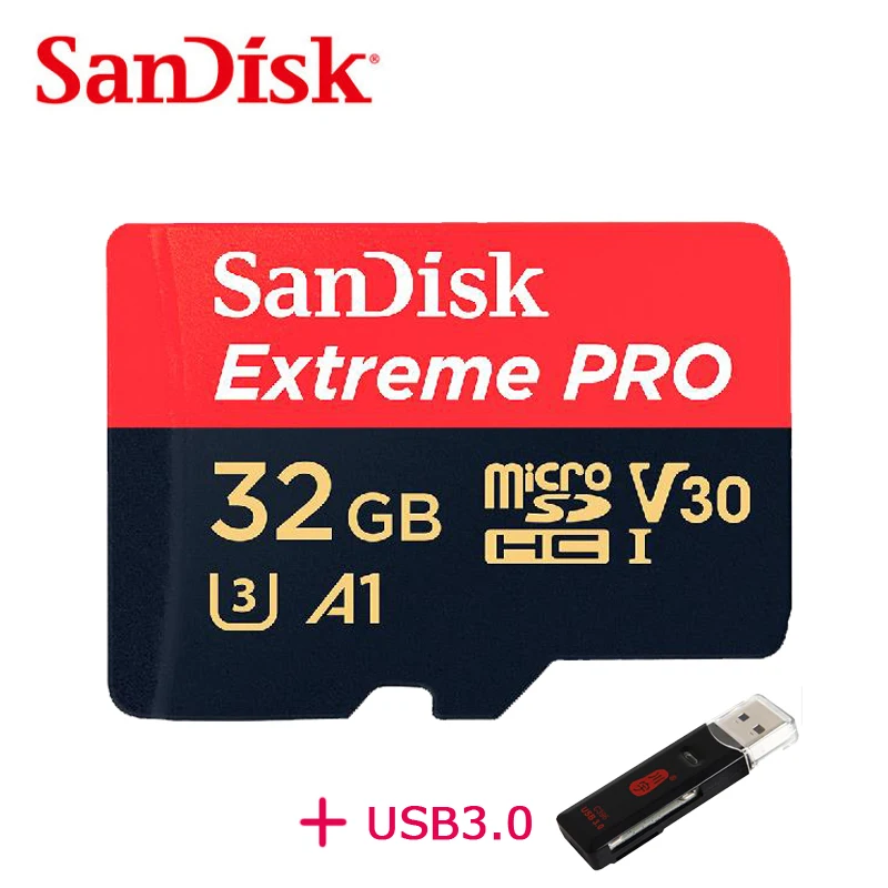 

SanDisk Extreme Pro microSDHC / XC Memory Card micro SD Card TF Card 100MB / s 32GB 64GB 128GB Class10 U3 A1 V30 Video Card