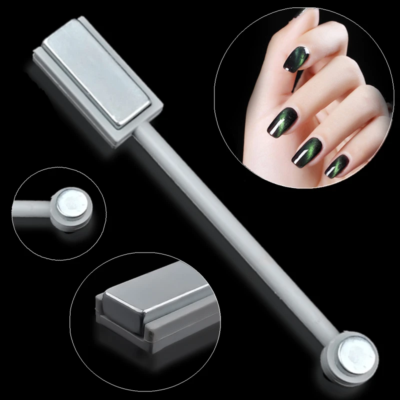 

Double Head 2 Way Cat Eye Strong Effect Magnet Slice 3D Tips Magnetic Stick UV Gel Polish Gradient Rod Manicure Nail Art Tools