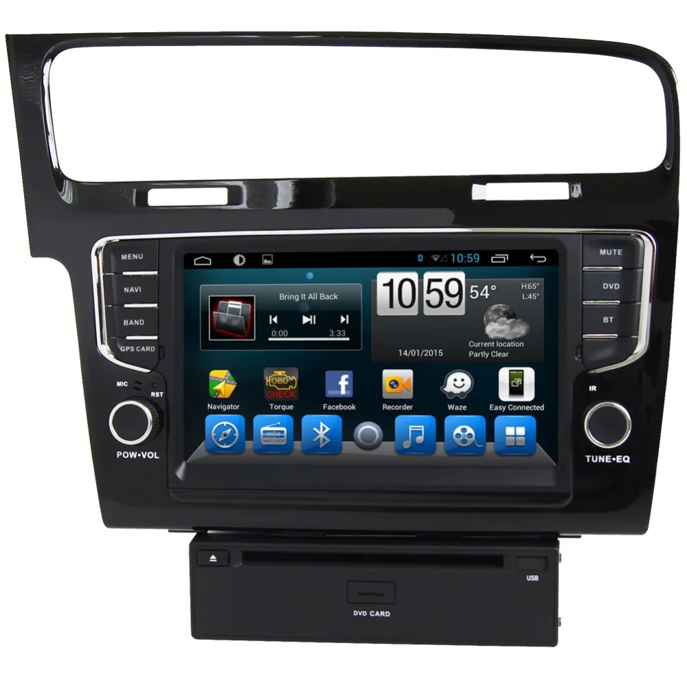 " HD 1024*600 4 ядра Android автомобильный DVD gps Радио Видео Стерео навигация плеер для VW Golf 7 2013 TPMS DVR wifi