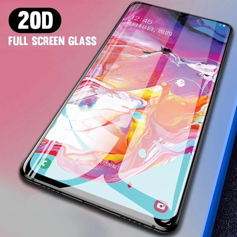 

20D Full Curved Tempered Glass For Samsung Galaxy A50 A70 A40 A30 A20 A10 A8S A750 Screen Protector For Samsung A8 Plus A9 2018